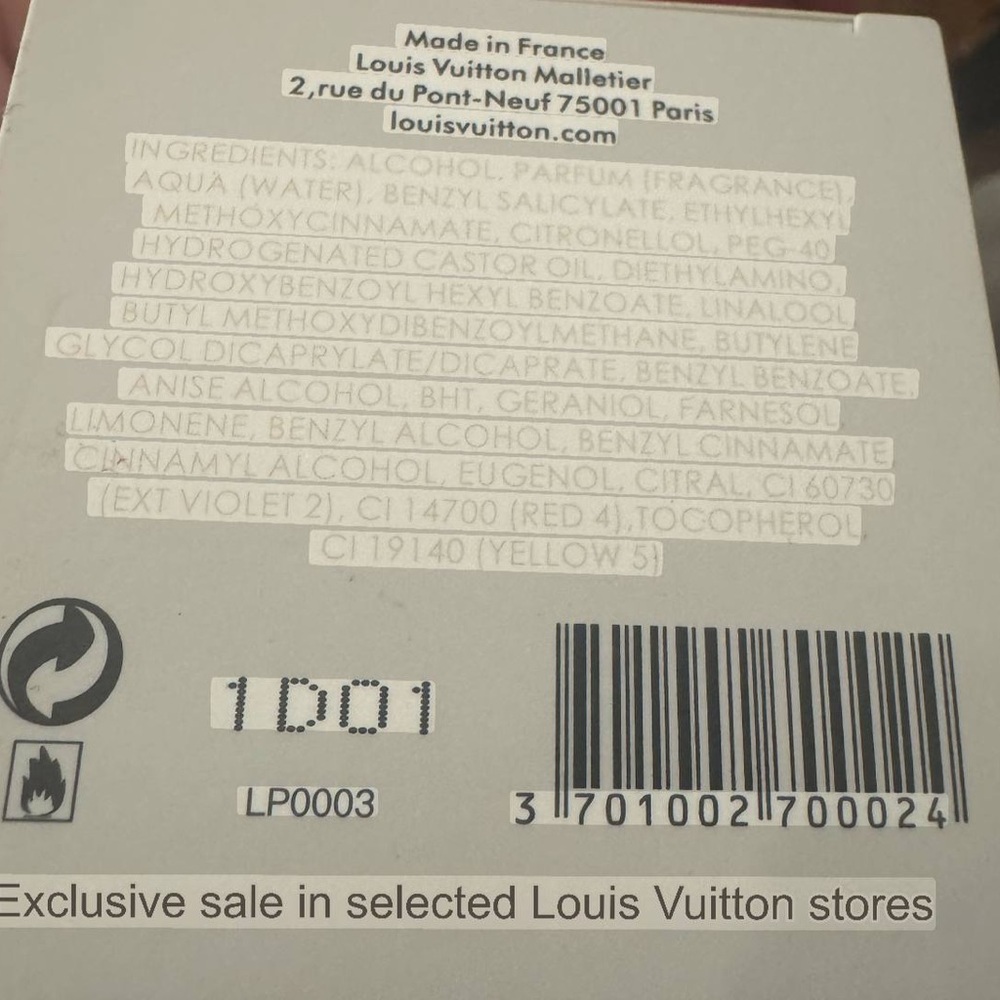 Louis Vuitton Mille feux perfume testers 3.4 Fl 100 ml DISCONTI‼️LAST ONE LEFT - Picture 5 of 8